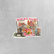 Amsterdam Stickers | Amsterdam Memories Sticker | Amsterdam Vacation Sticker