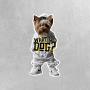 Maltese Sticker | What Up Dog Sticker | Cool Maltese Stickers