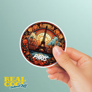 Paris Sticker | Paris Stained Glass Sticker | Paris France Sticker