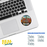 Amsterdam Sticker | Amsterdam Buildings Sticker | Amsterdam Stained Glass Sticker