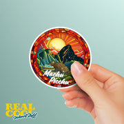 Machu Picchu Sticker | Peru Stickers | Machu Picchu Stained Glass Sticker