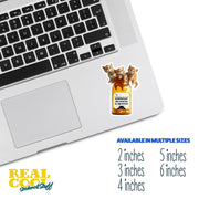 Funny Antidepressant Kitten Sticker - Funny Cat Sticker - Medicine Bottle Cat Sticker