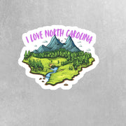 North Carolina Mountains Sticker - North Carolina Sticker - NC Vinyl Sticker
