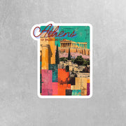 Athens Greece Sticker - Vintage Greece Sticker Design - Greece Sticker
