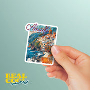 Amalfi Coast Sticker - Vintage Amalfi Coast Sticker Design - Italy Sticker
