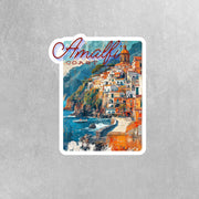 Amalfi Coast Sticker - Vintage Amalfi Coast Sticker Design - Italy Sticker