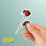 Dry Rose Sticker - Single Dry Rose Sticker - Flower Sticker
