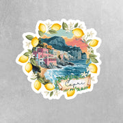 Capri Italy Sticker - Italy Travel Sticker - Island of Capri Decal - Travel Journal Decal