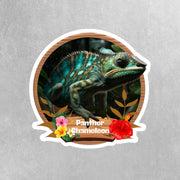Panther Chameleon Sticker - Chameleon Sticker - Chameleon Lizard Sticker