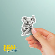 Pencil Sketch Koala Sticker - Koala Drawing Sticker - Whimsical Koala Sticker