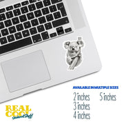 Pencil Sketch Koala Sticker - Koala Drawing Sticker - Whimsical Koala Sticker