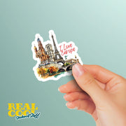I Love Europe Sticker - Europe Sticker - Europe Travel Sticker