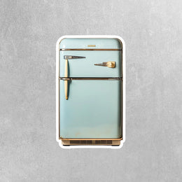 Vintage Refridgerator Sticker - Fridge Sticker - Junk Journal Stickers