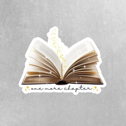 One More Chapter Sticker | Book Lover Gift | Reading Sticker | Vinyl Book Sticker | Weatherproof Laptop Sticker | Perfect for Readers | Bookish Decor