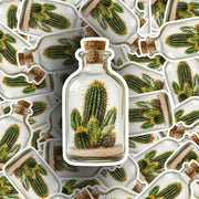 Cactus In A Bottle Sticker - Cactus Sticker - Cactus Decal
