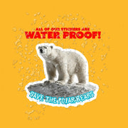 Save The Polar Bears Sticker - Environmental Sticker - Polar Bear Sticker