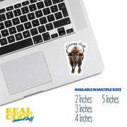 Wyoming Pride Sticker - Wyoming Pride Decal - Wyoming Buffalo Sticker