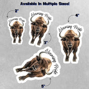 Wyoming Pride Sticker - Wyoming Pride Decal - Wyoming Buffalo Sticker