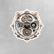 Steampunk Clock Face Sticker - Steampunk Clock Decal - Funky Clock Sticker