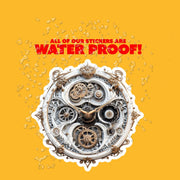 Steampunk Clock Face Sticker - Steampunk Clock Decal - Funky Clock Sticker