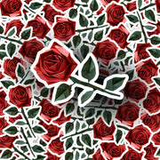 Origami Red Rose Sticker - Cute Rose Sticker - Origami Flower Decal