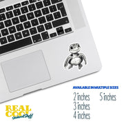 Pencil Sketch Sea Turtle Sticker