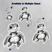 Pencil Sketch Sea Turtle Sticker