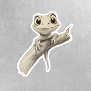 Pencil Sketch Gecko Sticker