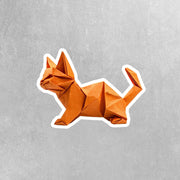 Origami Cat Sticker - Cute Cat Sticker - Origami Cat Decal