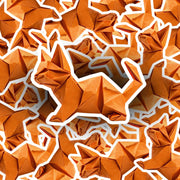 Origami Cat Sticker - Cute Cat Sticker - Origami Cat Decal
