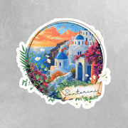Santorini Sticker - Elegant Greece Sticker - Santorini Souvenir Sticker