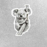 Pencil Sketch Koala Sticker - Koala Drawing Sticker - Whimsical Koala Sticker