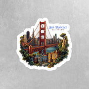 San Francisco Sticker - Golden Gate Bridge Sticker - San Francisco Decal