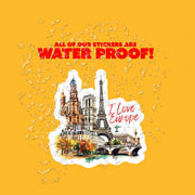 I Love Europe Sticker - Europe Sticker - Europe Travel Sticker