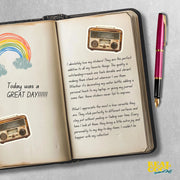 Vintage Radio Sticker - Old Fashioned Radio Sticker - Radio Decal - Junk Journal Stickers