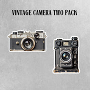 Vintage Camera Sticker - Camera Sticker - Junk Journal Stickers - Two Pack