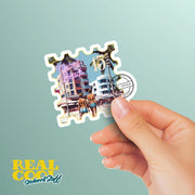 Miami Beach Sticker - Beach Sticker - Miami Beach Vintage Postage Stamp Sticker