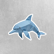 Origami Dolphin Sticker - Cute Dolphin Sticker - Origami Dolphin Decal