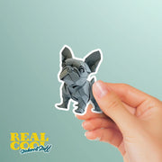Origami French Bulldog Sticker - Cute French Bulldog Sticker - Origami French Bulldog Decal