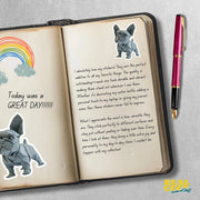 Origami French Bulldog Sticker - Cute French Bulldog Sticker - Origami French Bulldog Decal