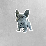 Origami French Bulldog Sticker - Cute French Bulldog Sticker - Origami French Bulldog Decal
