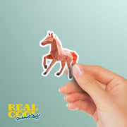 Origami Horse Sticker - Cute Horse Sticker - Origami Horse Decal