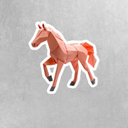 Origami Horse Sticker - Cute Horse Sticker - Origami Horse Decal