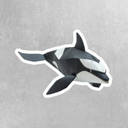 Orca Horse Sticker - Cute Orca Sticker - Origami Orca Decal - Killer Whale Sticker