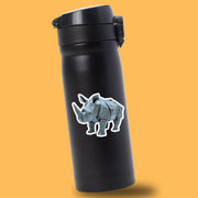 Origami Rhino Sticker - Cute Rhino Sticker - Origami Rhino Decal