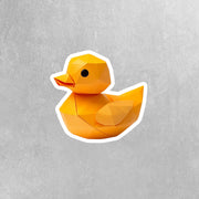 Origami Rubber Duck Sticker - Cute Rubber Duck Sticker - Origami Rubber Duck Decal- Rubber Ducky Sticker
