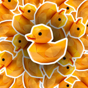 Origami Rubber Duck Sticker - Cute Rubber Duck Sticker - Origami Rubber Duck Decal- Rubber Ducky Sticker