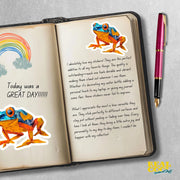 Origami Dart Frog Sticker - Cute Dart Frog Sticker - Origami Dart Frog Decal