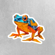 Origami Dart Frog Sticker - Cute Dart Frog Sticker - Origami Dart Frog Decal