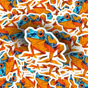 Origami Dart Frog Sticker - Cute Dart Frog Sticker - Origami Dart Frog Decal